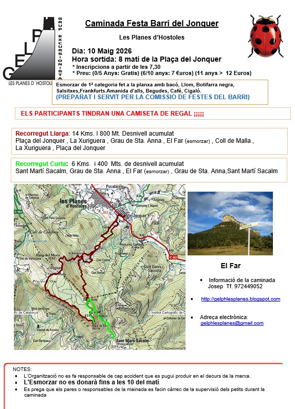 Programa sortida Festa Jonquer 2026 al Far